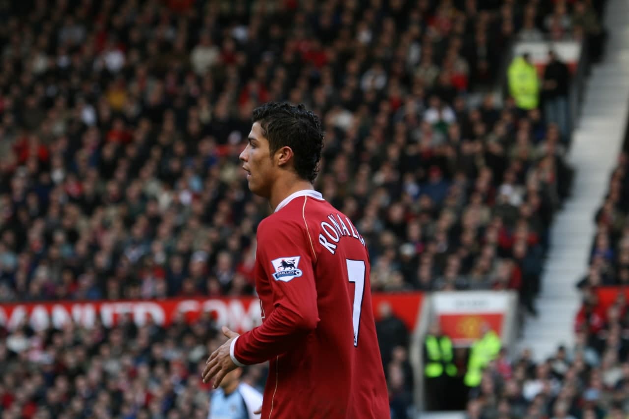 Cristiano Ronaldo Manchester United most searched football player