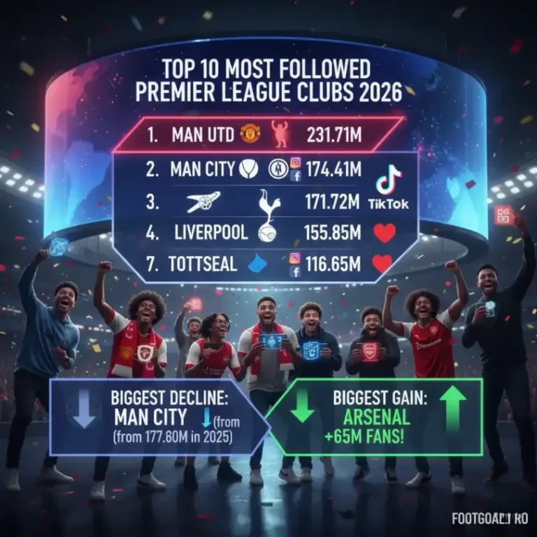 Top 10 Premier League Football Clubs with Most Fans in the World in 2026 (Updated)