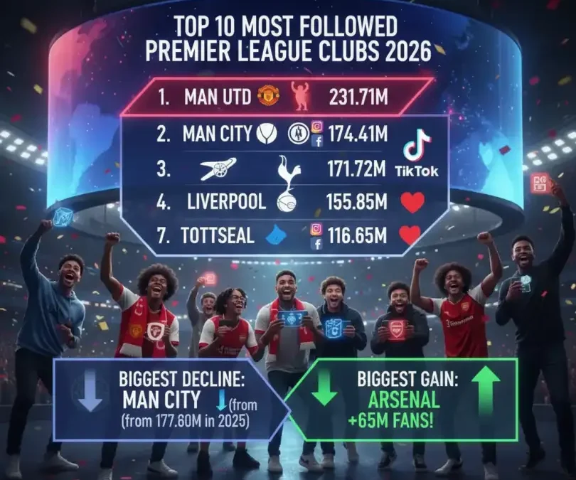 Top 10 Premier League Football Clubs with Most Fans in the World in 2026 (Updated)