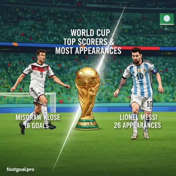 World Cup Top Scorers & Most Appearances