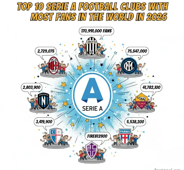 Top 10 Serie A Football Clubs with Most Fans in the World in 2026 (Updated)
