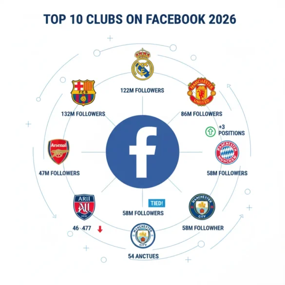 Top 10 Most Followed Football Clubs on Facebook