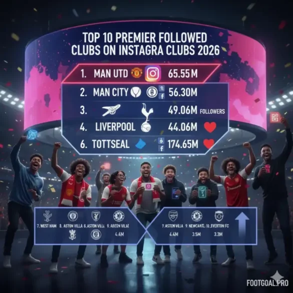 Top 10 Premier League Football Clubs on Instagram 2026