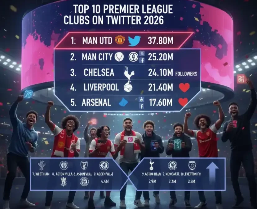Top 10 Premier League Football Clubs on Twitter/X in 2026 (Updated)