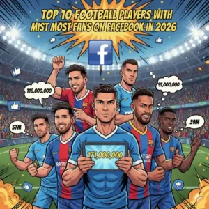 Top 50 calciatori con più follower su Facebook nel 2027