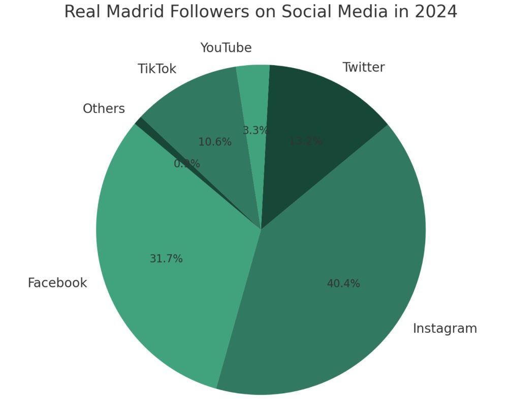 Real Madrid Followers on social media 2024