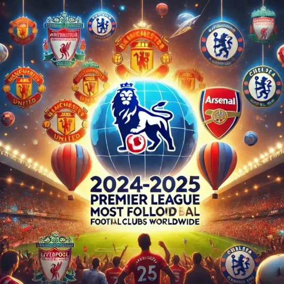 2024-2025 Premier League Top 10 Most Followed Football Clubs