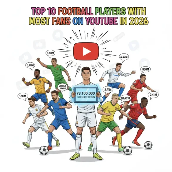 Top 10 Football Players with Most Fans on YouTube 2026