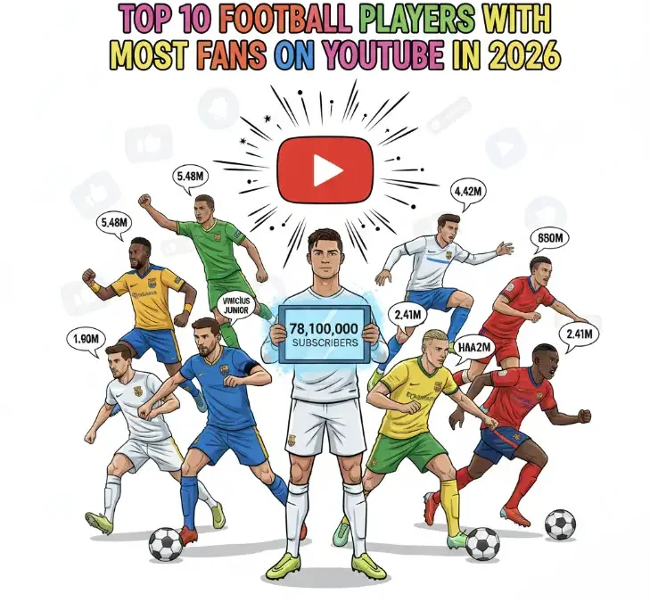 Top 10 Most Followed Football Players on YouTube in 2026