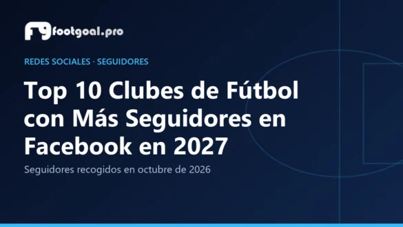 Top 10 Clubes de Fútbol con Más Seguidores en Facebook en 2027