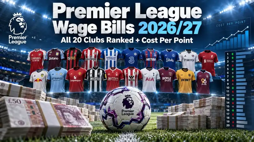 All 20 Premier League Clubs Ranked by Annual Wage Bill in 2026/27 (And Cost Per Point)
