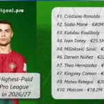 Top 10 giocatori più pagati della Saudi Pro League 2026/27
