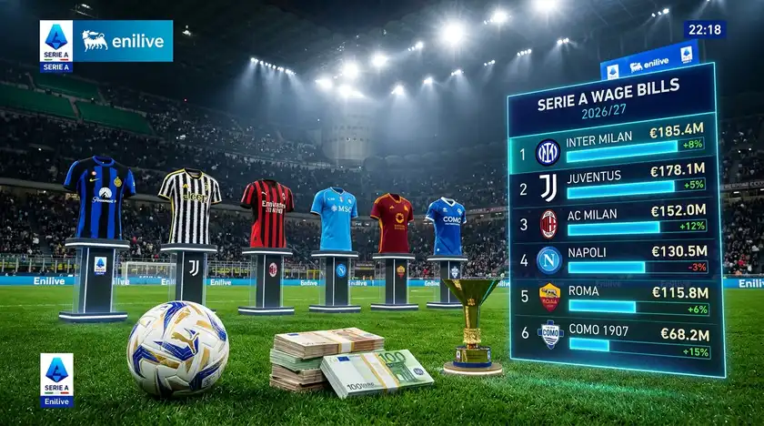 All 20 Serie A Clubs Ranked by Annual Wage Bill in 2026/27 (Net vs. Gross Payroll)