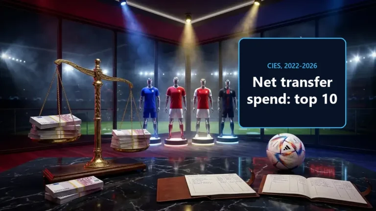 I 10 club di calcio con la spesa netta più alta negli ultimi 5 anni (2022–2026)